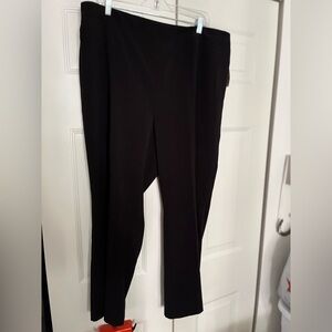 22/24W NWT Catherines Petite Refined Pull On Black Dress Pants